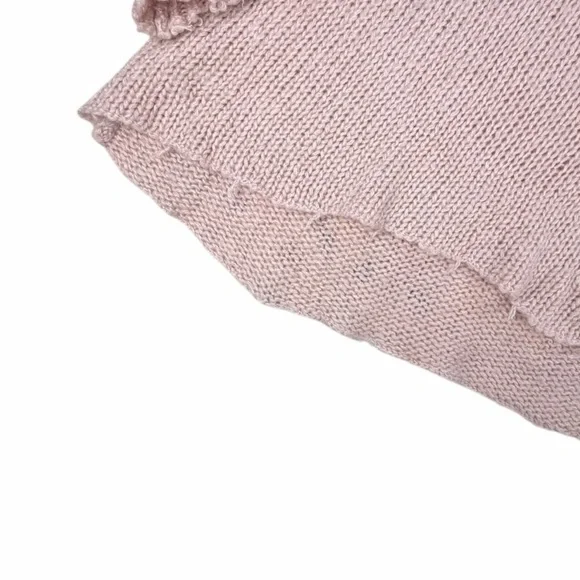 Wooden Ships Women's Oliver Distressed Crew Chunky Sweater In Pink Conch S/M - Picture 4 of 9